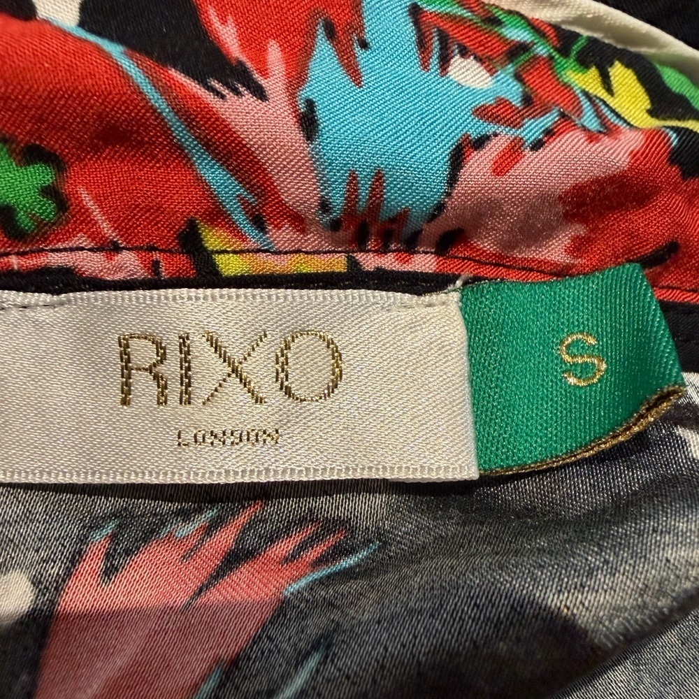 Rixo London Cindy Floral Printed Crepe Wrap Midi Dress Small - Picture 6 of 9